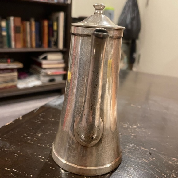 Vintage Grand Silver Co Wear-Brite Nickel Silver Coffee/Tea Pot 7” Tall 6.5” W - Picture 3 of 8